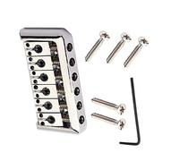 Professionale Ponte per Chitarra Cordiera Per Chitarra Elettrica A 6 Selle Hardtail Bridge Con 4 Viti E Chiave Inglese Ponte per Chitarra