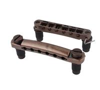 Professionale Ponte Per Chitarra Cordiera Per Chitarra Elettrica Con Barra Di Arresto Del Ponte Con Ancore E Borchie Cromate Nere Resistenti(BR)