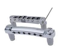 Professionale Ponte Per Chitarra Cordiera Per Chitarra Elettrica Con Barra Di Arresto Del Ponte Con Ancore E Borchie Cromate Nere Resistenti(CR)