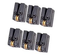 Professionale Ponte per Chitarra Nero Fisso 6 Corde Chitarre Elettriche Senza Testa Ponti Cordiera Rullo Sella Per Chitarra Elettrica Ponte Cordiera Ponte per Chitarra