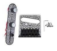 Professionale Ponte per Chitarra Piastra Di Controllo Per Chitarra Elettrica Manopole Interruttore A 3 Vie Ponte Tremolo Con Viti E Chiave Inglese Ponte per Chitarra