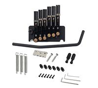 Professionale Ponte per Chitarra Set Di Tremolo A Ponte Per Chitarra Senza Testa Nero A 6/7 Corde Con Kit Cordiera A Vite Ponte per Chitarra (Color : 6 Strings)