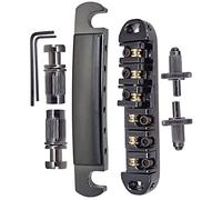 Professionale Ponte per Chitarra Set Taiiece Per Ponte A Sella Con Rullo In Lega Di Zinco Nero Per Parte Di Chitarra Elettrica Con Rulli Di Lavoro Lisci Ponte per Chitarra