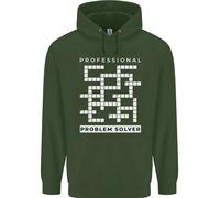Professionale Problem Solver Cruciverba Nerd Bambini Felpa con Cappuccio
