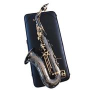 Professionale Sassofono Strumento Musicale Nero Chiave Dorata Sassofono Soprano Curvo Con Bocchino Bb Tune