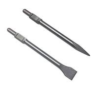 Professionale SDS Hex Scalpello Set 2 PZ. 50 X 410 mm, scalpello a spatola Scalpello a punta esagonale di registrazione 30 mm piatta, a punta Spatola larga per martello demolitore
