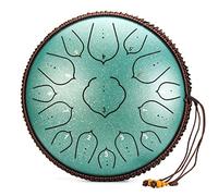 Professionale Strumento a Percussione,Tamburo in Acciaio in 15 Note Portatile Lotus Pan Drum Kit Utilizzato per Yoga, Meditazione, Intrattenimento, Raduno,Di Pratica (Color : A)