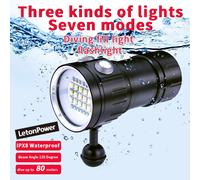 Professionale Subacquea 27 LED Fotografia Luce Evidenziare Lampada 20000 Lumen Torcia subacquea 100M Torcia per videocamera impermeabile