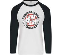 Professionale Sudoku Risolvi Divertente Uomo L/S Baseball T-Shirt