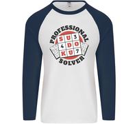 Professionale Sudoku Risolvi Divertente Uomo L/S Baseball T-Shirt