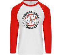 Professionale Sudoku Risolvi Divertente Uomo L/S Baseball T-Shirt