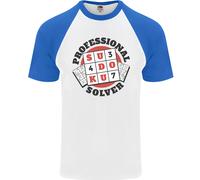 Professionale Sudoku Risolvi Divertente Uomo S/S Baseball T-Shirt