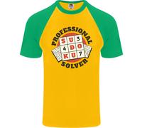 Professionale Sudoku Risolvi Divertente Uomo S/S Baseball T-Shirt