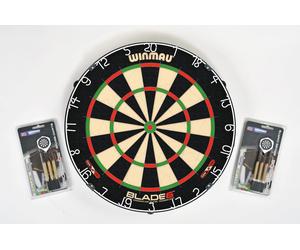 Professionale Tirassegno Bersaglio Freccette Winmau Lama 6+2 Steeltip Set