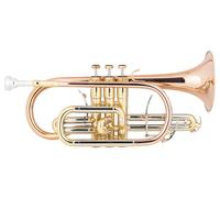 Lechgold CR-18L Bb-Cornetta - Bocchino e campana in ottone dorato - Valvole in acciaio inox - con custodia leggera - verniciata