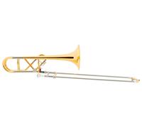 Professionale Trombone Tenore Bb/F Lacca Ottone Campana Ottone Oro con Custodia