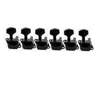 Professionale Tuning Piroli Per Chitarra Set Di 6 Accordatori Per Chitarra Semi Sigillati Professionali In Linea Piroli Chiavi E Teste Della Macchina(Black)