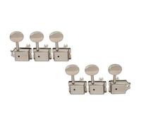 Professionale Tuning Piroli Per Chitarra Vintage 6 Accordatori Per Chitarra In Linea Teste Di Macchine Piroli Chiavi Set Accessori Strumenti Musicali(Nickel)