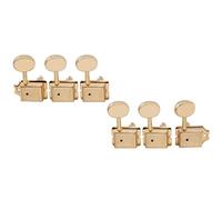 Professionale Tuning Piroli Per Chitarra Vintage 6 Accordatori Per Chitarra In Linea Teste Di Macchine Piroli Chiavi Set Accessori Strumenti Musicali(Gold)