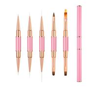 Professionale Unghie Pennello Artificiale Set 5pcs Doppio Punta Chiodo Strumenti Penna Per E Salone Manicure Decorazione Uso