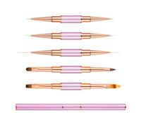 Professionale Unghie Pennello Artificiale Set 5pcs Doppio Punta Chiodo Strumenti Penna Per E Salone Manicure Decorazione Uso