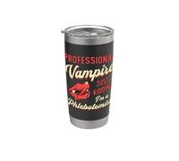 Professionale Vampiro Phlebotomyl Nurse Retro Flebotomista Bicchiere termico in acciaio inox doppia parete