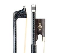 Professionale Violino Arco Advanced Bows Arco per violino in carbonio intrecciato blu argento 4/4 Fleur-De-Lys Rana in ebano per violino 4/4 arco violino