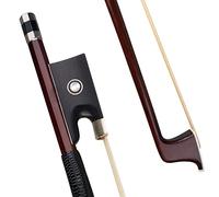 Professionale Violino Arco Bastoncino Rotondo In Legno Brasiliano Con Fiocco Bianco Mongolia Crine Di Cavallo Ebano Motivo A Rana Intarsio Per Principianti Uso arco violino