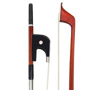 Professionale Violino Arco Pernambuco 4/4 Arco Per Contrabbasso Bastone Rotondo Ebano Rana Pelle Di Pecora Impugnatura In Filo D'argento Avvolgimento In Filo D'argento Buon Punto Di Equilibrio arco vi