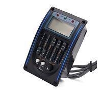 Professionali Pickup per Chitarra Pickup Per Chitarra Acustica A 5 Bande EQ Preamp Sintonizzatore LCD Piezo Pickup Equalizer System (Color : 02)