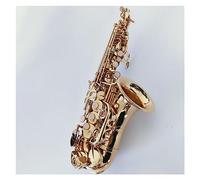 Professionali Sassofono Curved Saxophone Gold Key Brass High-pitched Sax With Mouthpiece Patches Pads Reeds Bend Neck