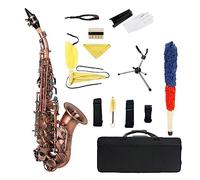 Professionali Sassofono Rosso Antico Sassofono Bb Chiave Strumento A Fiato In Ottone Materiale Con Custodia Per Il Trasporto Sax Stand Reed Guanti