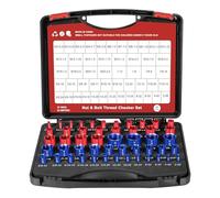 Professione Dado Bullone Calibro Filettatura Set 55PCS Calibri in Alluminio Organizzatori Portatili Caso Standard Metrica Identificazione Workshop Essenziale Bullone Dimensioni Filettatura Gauge Set