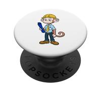 Professione di architetto ingegnere scimmia intelligente PopSockets PopGrip Adesivo