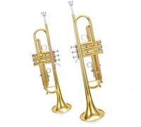 Professionisti tromba Esame Di Ammissione Per Principianti In Si Bemolle Solista Banda Di Fiati Tromba Che Suona Uno Strumento Di Colore Dorato