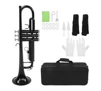 Professionisti Tromba Set Di Trombe In Si Con Accessori Di Ricambio Per Strumenti In Ottone Con Borsa Portaoggetti(Black)