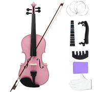 Professionisti Violino 4/4 Principianti Violino Rosa Violino Pannello In Acero Con Custodia Corde Per Arco Spalla Parti Parti Adatto Per Lezioni Di Musica Studio (Color : 4-4 violin set)