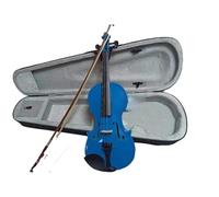 Professionisti Violino Violino Blu In Legno Pieno 4/4 3/4 2/4 1/4 1/8 (Color : 1/4)