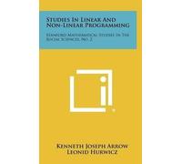 Professor Kenneth Joseph Arrow Leonid Studies In Linear And (Copertina rigida)