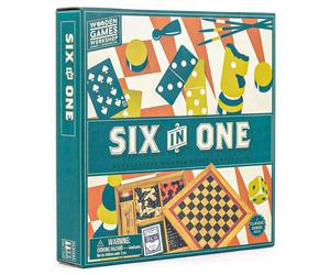 Professor Puzzle Sei IN Uno Legno Giochi Compendio Gioco da Tavolo Famiglia Set
