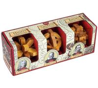 Professor Puzzles Great Minds Brain Teaser Puzzle Set - 3 Piece Set of 3D Wooden