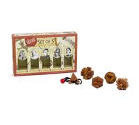 Professor Puzzles Great Minds Brain Teaser Puzzle Set - 5 Piece 3D Wooden Brain