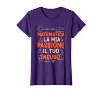 Professore di Matematica Maestro Insegnante di Matematica Maglietta, Donna, Viola, L