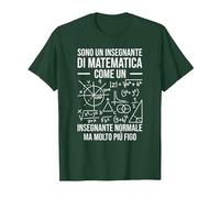 Professore Materia Matematica - Insegnante Allievi Geometria Maglietta, Uomo, Verde Foresta, S