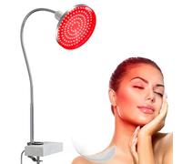Profey Lampada luce rossa, lampada a luce rossa 660nm, lampada di bellezza per viso angolo regolabile con morsetto, 120 LED luce rossa per viso, muscoli, schiena