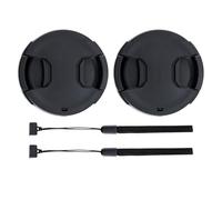 PROfezzion 58mm Copriobiettivo Anteriore con Presa Centrale per Canon EOS 2000D 1300D 1200D 850D 800D 760D 750D 700D 650D 100D 200D 250D con obiettivo EF-S 18-55mm& RF-S14-30mm F4-6.3 IS STM (2 Pezzi)