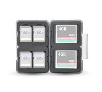 PROfezzion Custodia in plastica resistente all'acqua per schede di memoria per 4 schede SD SDHC SDXC, 2 schede CompactFlash/CFast/CF (grigio chiaro)