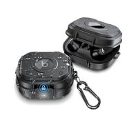 PROfezzion Custodia per Beats Powerbeats Pro 2, Cover Protettiva Rigida con Chiusura a Blocco e Copertura Totale per Power Beats Pro 2 Auricolari - Jet Black (Non per Powerbeats Pro 1)