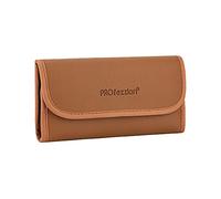 PROfezzion Custodia per filtro 4 Tasche Filter Pouch Portafiltro per Obiettivo Della Fotocamera Supporto per Portafoglio per Fotocamera UV ND CPL Filtri Rotondi Fino a 58 mm di Stoccaggio, Marrone