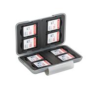PROfezzion Custodia per Schede di Memoria Resistente all'Acqua Custodia per Schede SD piccola per 8 Schede SDHC SDXC + 16 Micro SD, Interno in Gomma Morbida per Resistenza Agli Urti, Grigio